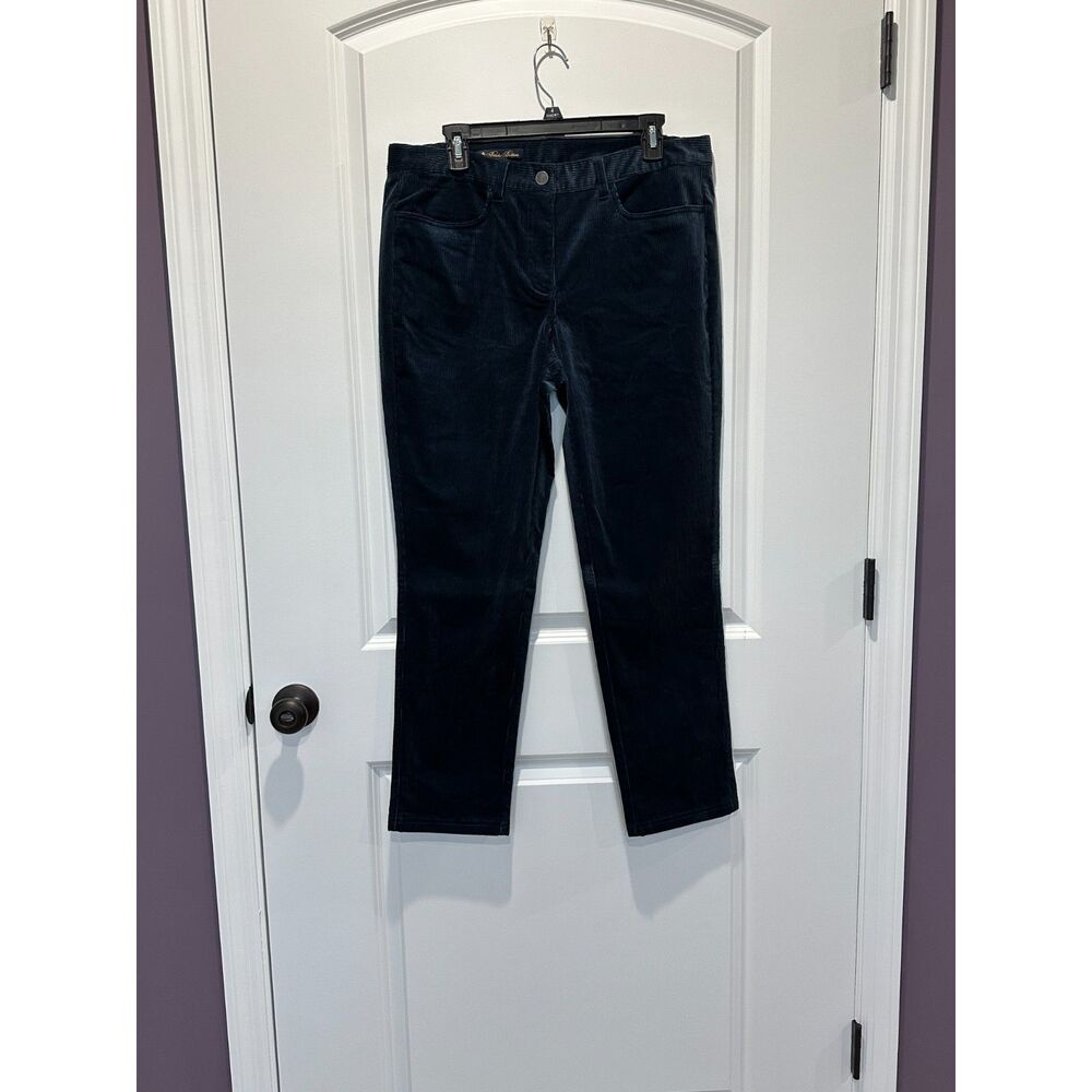 NWT Brooks Brothers Navy Corduroy Straight Leg Pants Size 12